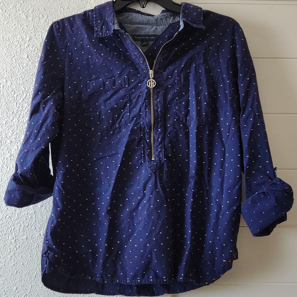 Women's Navy Polka Dot Jacket